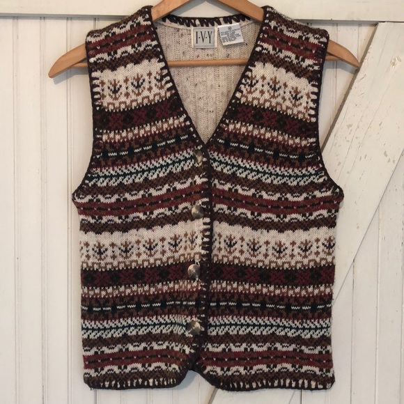Vintage wool blend vest - Picture 1 of 8
